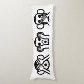 3賢いサルの絵文字 ボディピロー (正面縦)