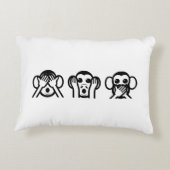 3賢いサル絵文字 アクセントクッション (裏面)