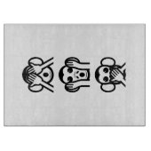 3賢いサル絵文字 カッティングボード (正面)