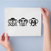 3賢いサル絵文字 チラシ (手)