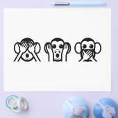 3賢いサル絵文字 チラシ (シングル)