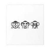 3賢いサル絵文字 ノートパッド (正面)