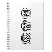 3賢いサル絵文字 ノートブック (正面)