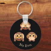 3賢いサル：悪を見ず、悪を聞くな話い.. キーホルダー (正面)