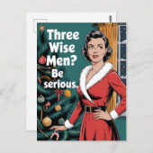 3賢い人は真剣なクリスマスクリスマス ポストカード (正面/裏面)