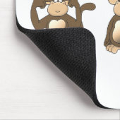 3賢い猿のマウスパッド マウスパッド (コーナー)