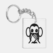 3賢さる岩猿言わざる悪話絵文字NO キーホルダー (正面左)