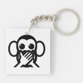 3賢さる岩猿言わざる悪話絵文字NO キーホルダー (裏面)