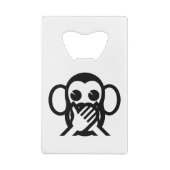 3賢さる岩猿言わざる悪話絵文字NO クレジットカード栓抜き (裏面)