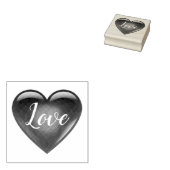 3赤いハート形,愛,ハート, ラバースタンプ (押印)