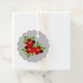 3赤い花ギフトラベル フェイバータグ (インサイチュ)