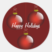 3赤オーナメント ラウンドシール (正面)