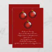 3赤オーナメント 招待状 (正面/裏面)