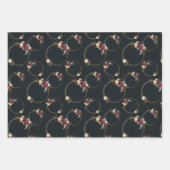 3赤フローラクリスマス ラッピングペーパーシート (正面3)