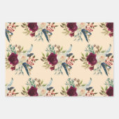 3赤フローラクリスマス ラッピングペーパーシート (正面2)