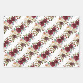 3赤フローラクリスマス ラッピングペーパーシート (正面)