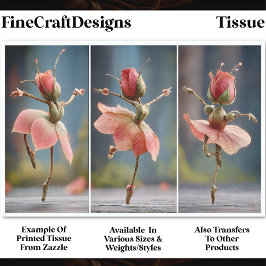 3赤面ピンクローズフェアリーBallerinas DJ8R Decompage 薄葉紙