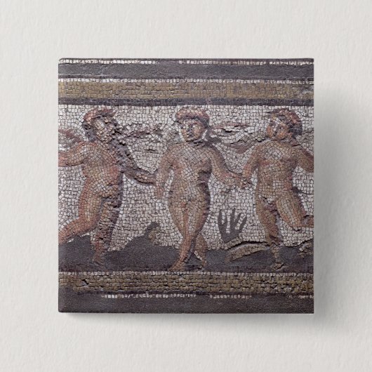 3踊るputti 1杯の遊ぶことと一緒に伴われて 缶バッジ (正面)