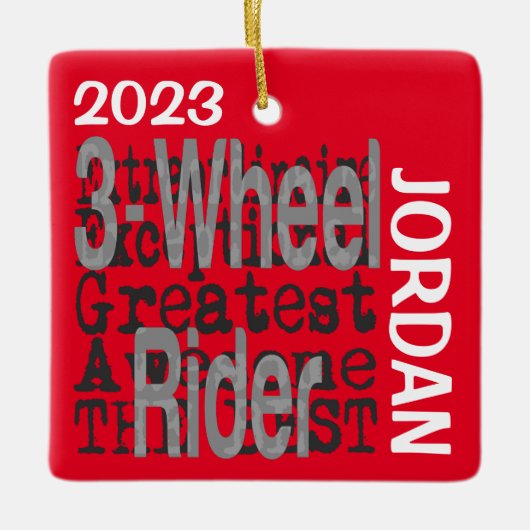 3輪ライダー並外カスタム セラミックオーナメント (正面)