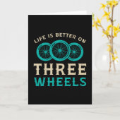 3輪車の方が寿命が長いヴィンテージ カード (黄色い花)