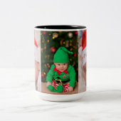 3辺カスタムベビー写パーソナライズされた真 ツートーンマグカップ (中央)