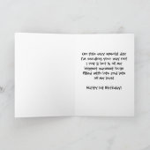 3連が1日の誕生日のケーキカードに付いている カード (内部)