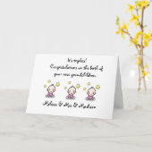 3連語ベビーの祖父母おめでとう カード (黄色い花)