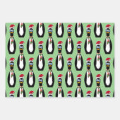 3違うペおもしろいンギン ラッピングペーパーシート (正面)