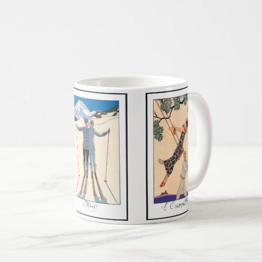 3違うヴィンテージアールデコbyジョージ・バービア コーヒーマグカップ (正面右)