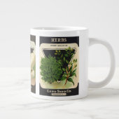 3違うヴィンテージシードパケットラベルデザイン ジャンボコーヒーマグカップ (右)