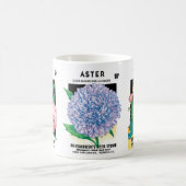 3違うヴィンテージシードパケットラベルArt花 コーヒーマグカップ (中央)