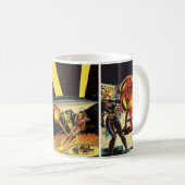 3違うヴィンテージSF Sci Fiシーン コーヒーマグカップ (正面右)