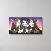 3都市KiKiのパーティー妖精のプリントのための茶 キャンバスプリント (正面)