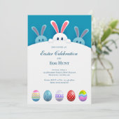 3隠しバニーパーティの招待状イースターカード 招待状 (スタンド正面)