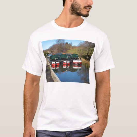 3隻の水路船 Tシャツ (正面)