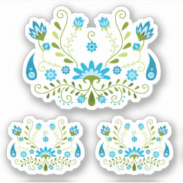 3青メキシコ伝統的フローラ シール