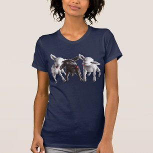 3頭のおもしろいで生意気なヒツジ Tシャツ