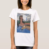 3頭のかわいらしい馬 Tシャツ (正面)