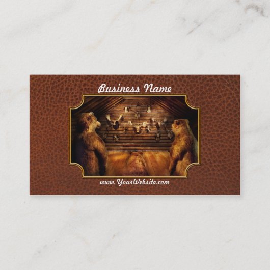 3頭のくまの家剥製術- 名刺 (正面)