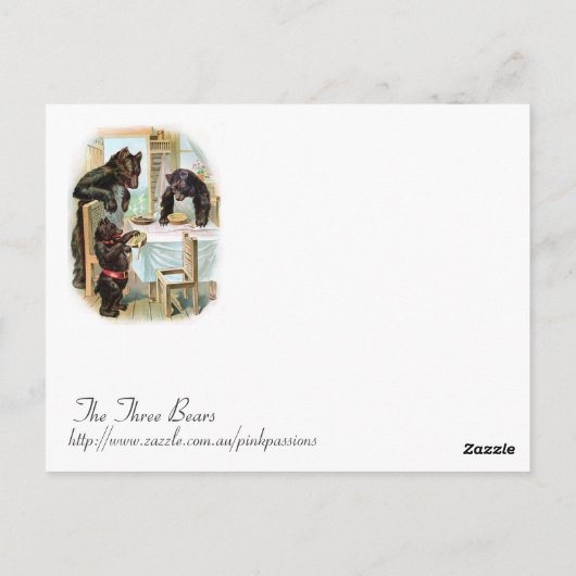 3頭のくま ポストカード (裏面)