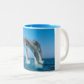 3頭のイルカ ツートーンマグカップ (正面右)