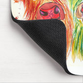 3頭のカラフルな牛 マウスパッド (コーナー)