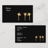 3頭のキリンの漫画 名刺 (正面/裏面)