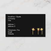 3頭のキリンの漫画 名刺 (裏面)