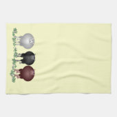 3頭のヒツジタオル キッチンタオル (横)