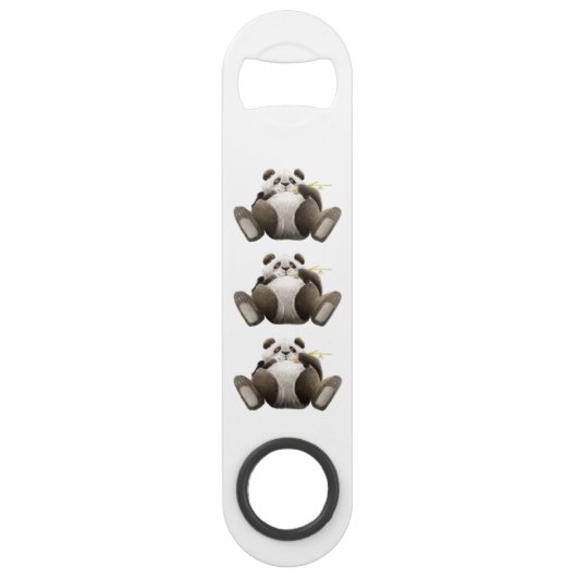 3頭の不精なパンダ スピード栓抜き (正面)