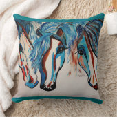 3頭の友達の   馬 クッション (ブランケット)