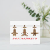 3頭の悪いサル ポストカード (スタンド正面)