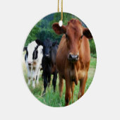 3頭の牛の小さい群れ セラミックオーナメント (右)