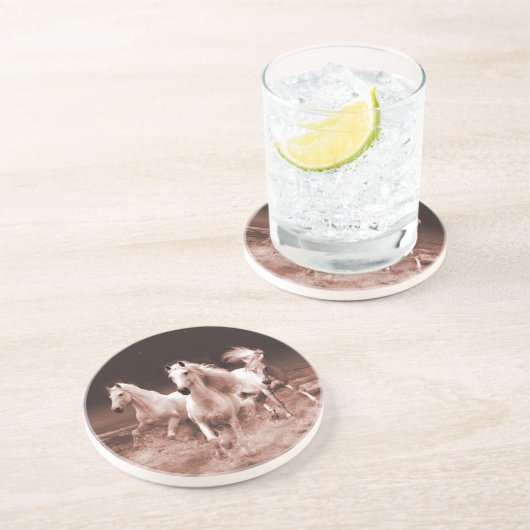 3頭の白馬 コースター (側面)